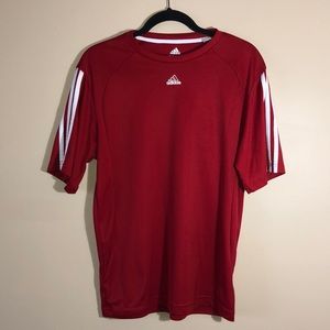 M Adidas red athletic t shirt
